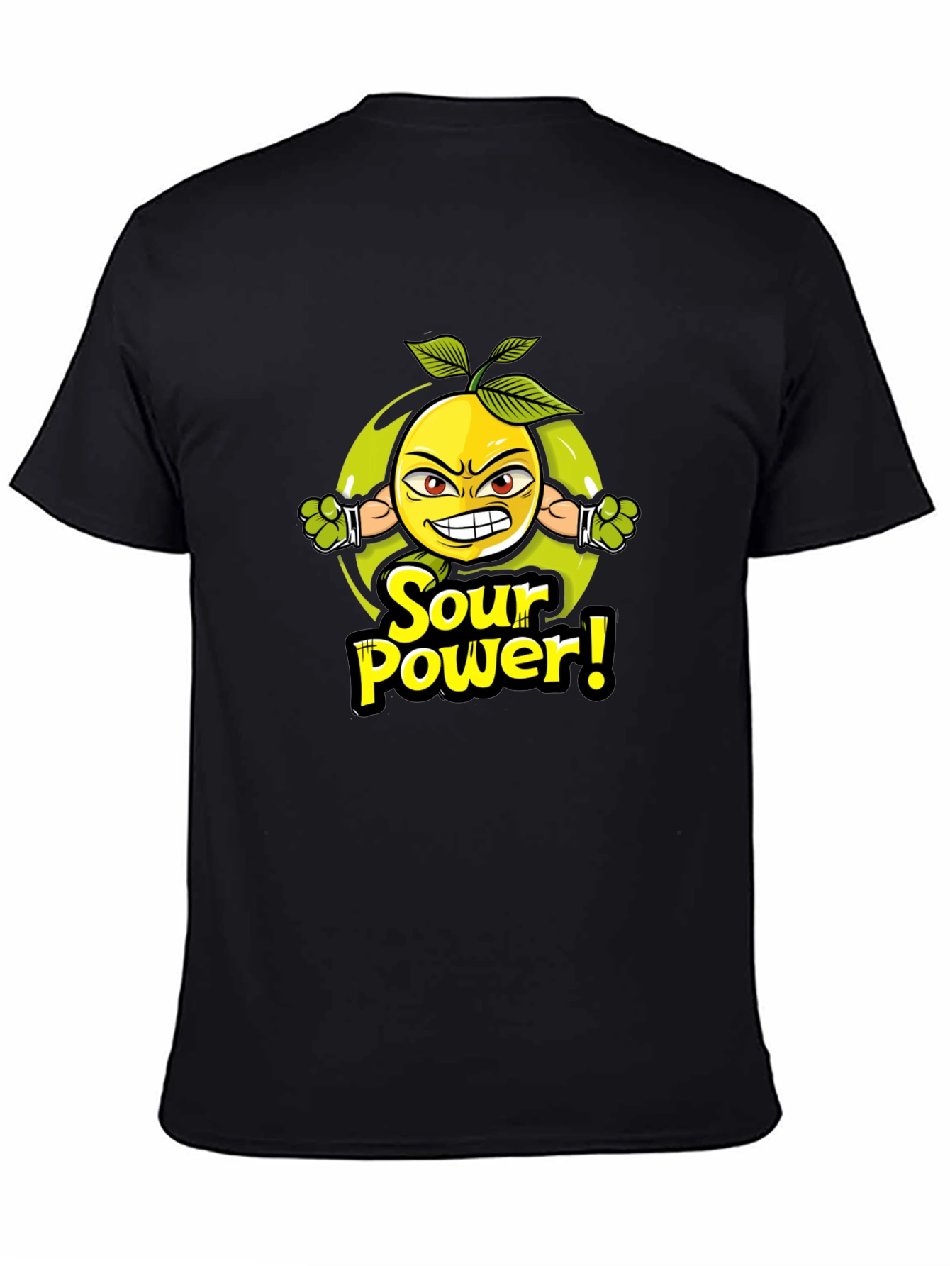 Sour Power T-Shirt: Angry Lemon Graphic Tee