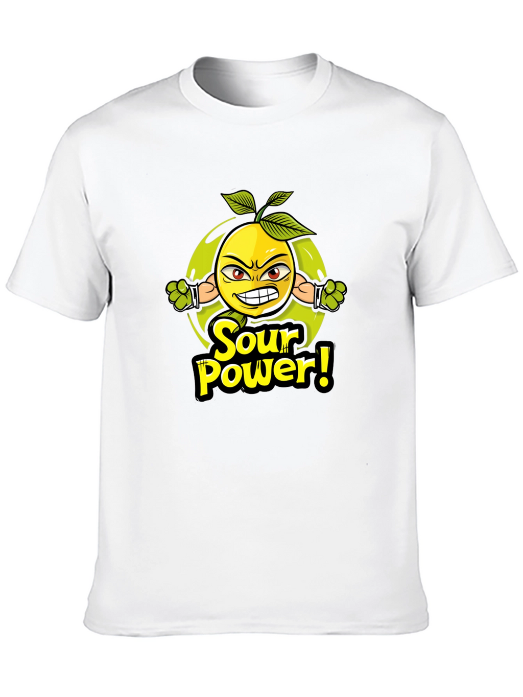 Sour Power T-Shirt: Angry Lemon Graphic Tee