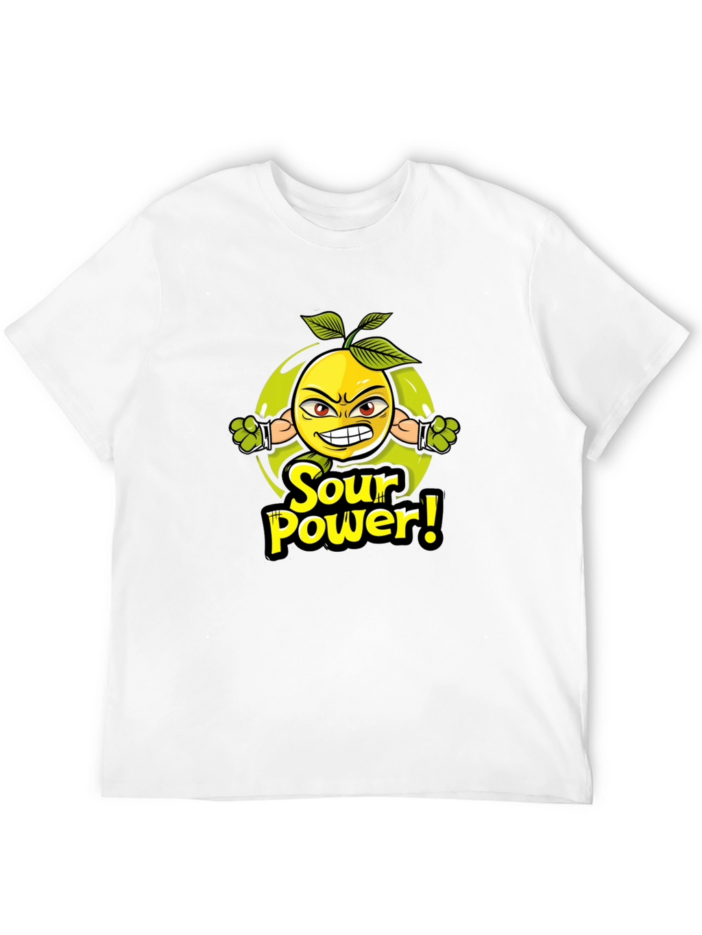 Sour Power T-Shirt: Angry Lemon Graphic Tee