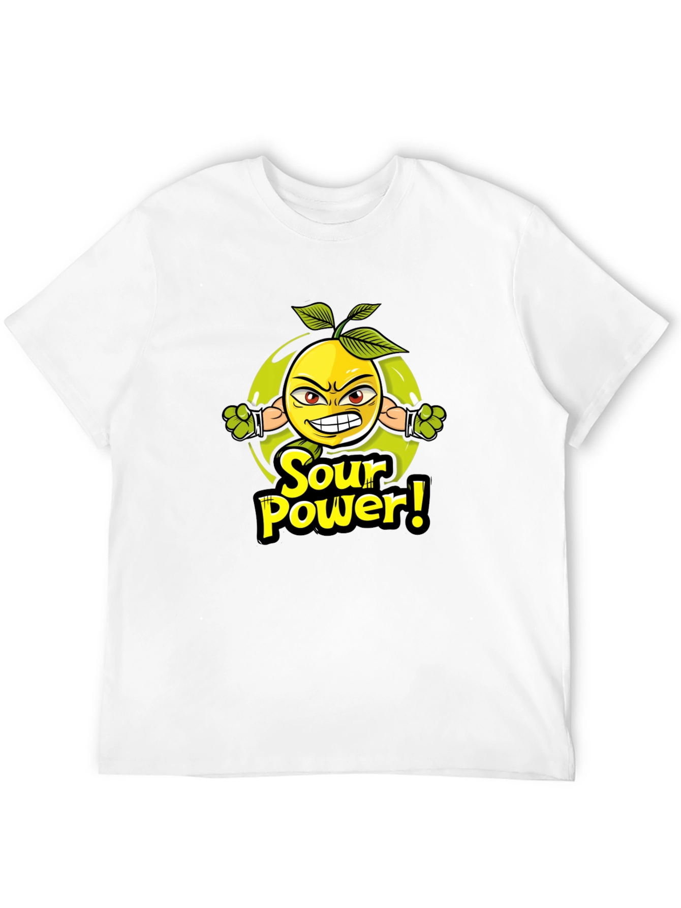 Sour Power T-Shirt: Angry Lemon Graphic Tee