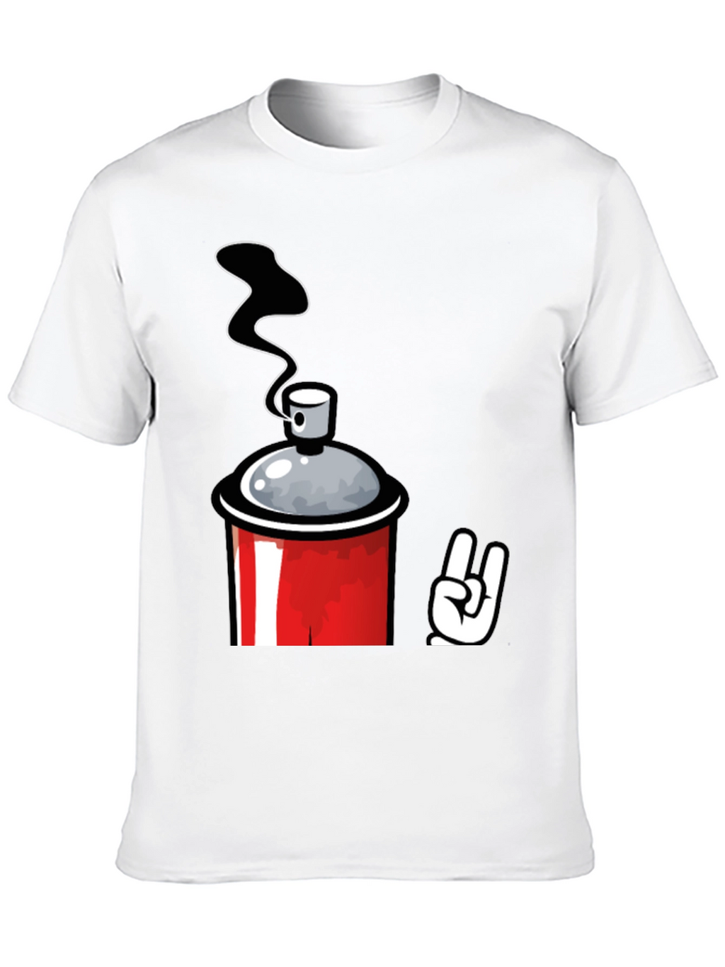 Cool Spray Paint Graphic Tee - Rock On Style