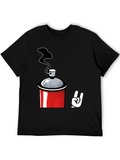 Cool Spray Paint Graphic Tee - Rock On Style
