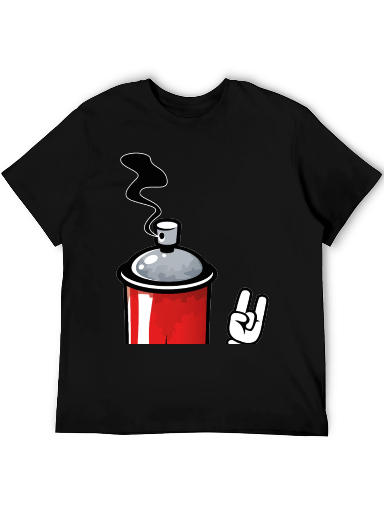 Cool Spray Paint Graphic Tee - Rock On Style