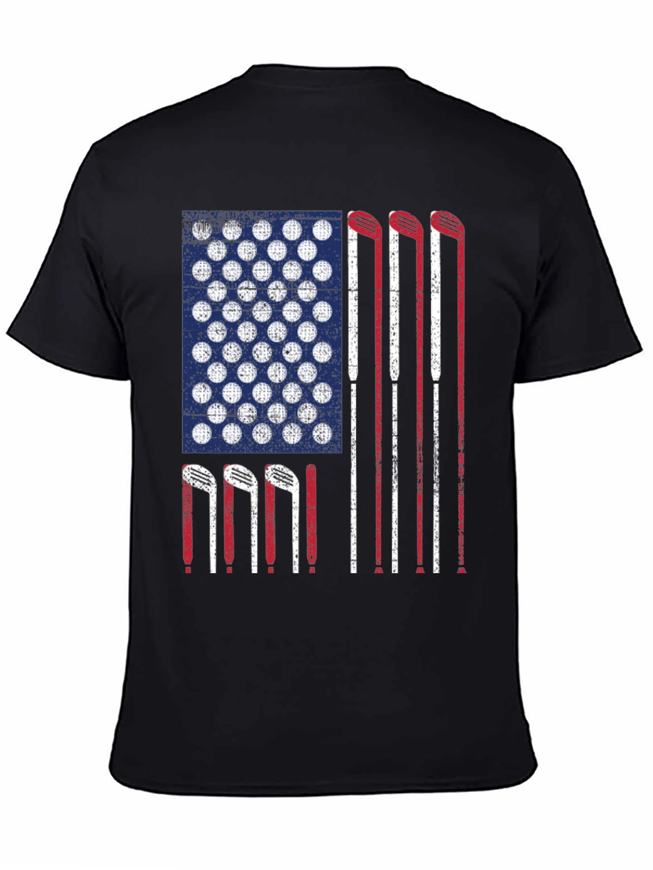Golf Flag Tee - Patriotic Golf Clubs Design
