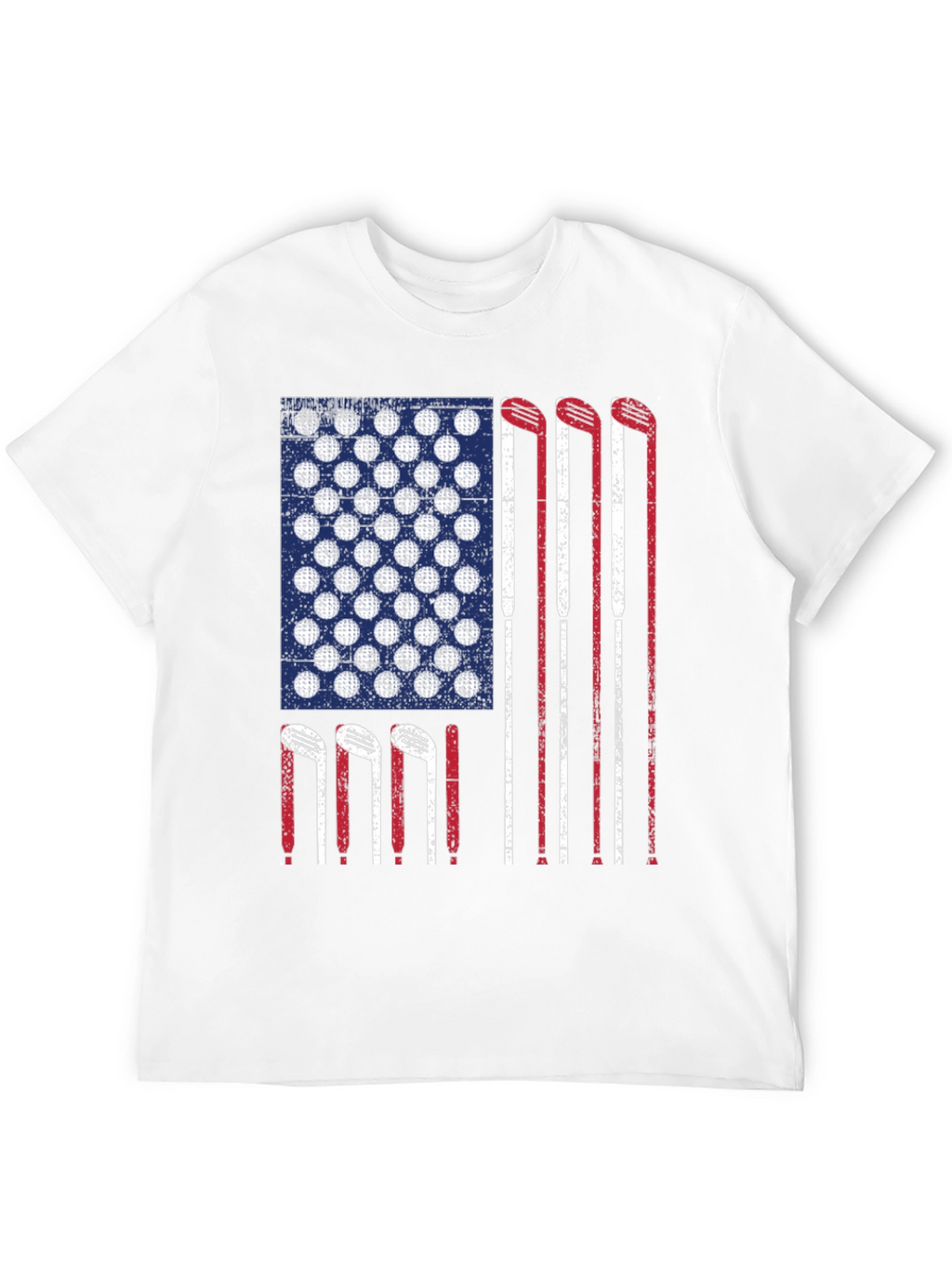 Golf Flag Tee - Patriotic Golf Clubs Design