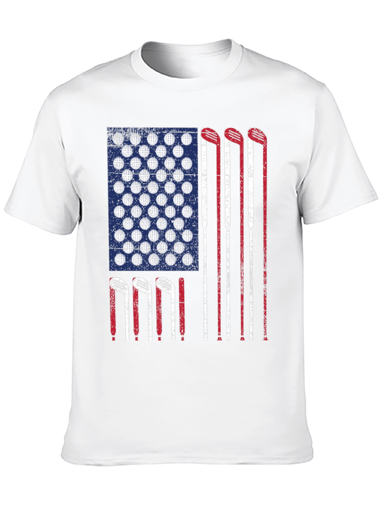 Golf Flag Tee - Patriotic Golf Clubs Design