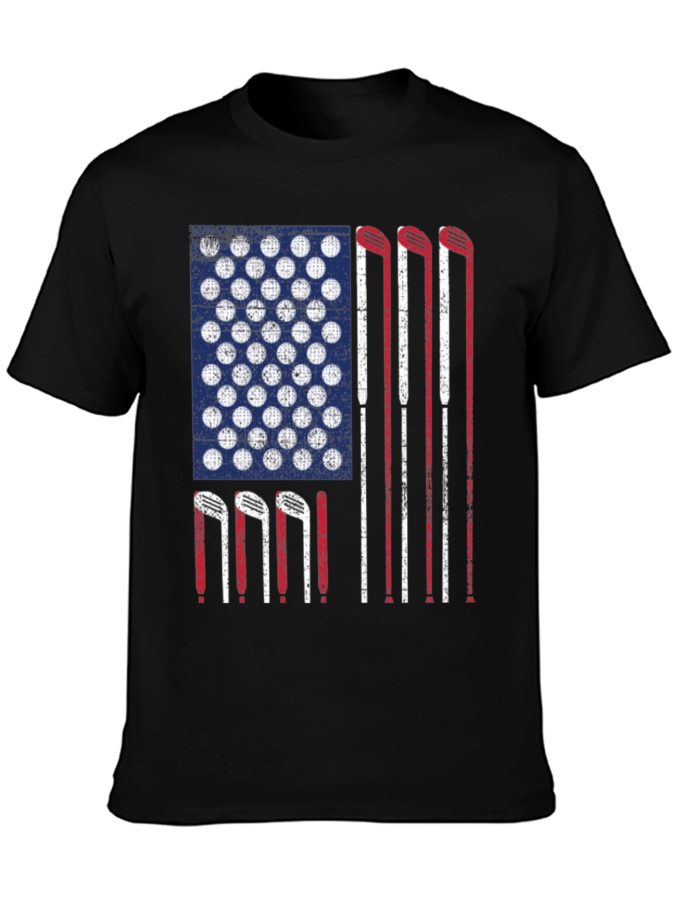Golf Flag Tee - Patriotic Golf Clubs Design