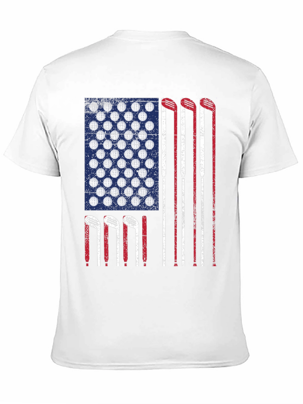 Golf Flag Tee - Patriotic Golf Clubs Design