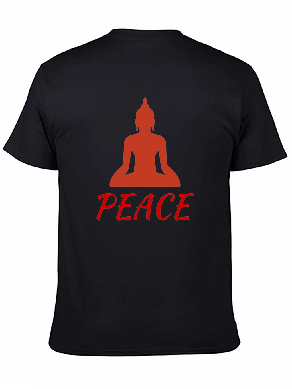 Buddha Peace Graphic Tee - Black Cotton Comfort