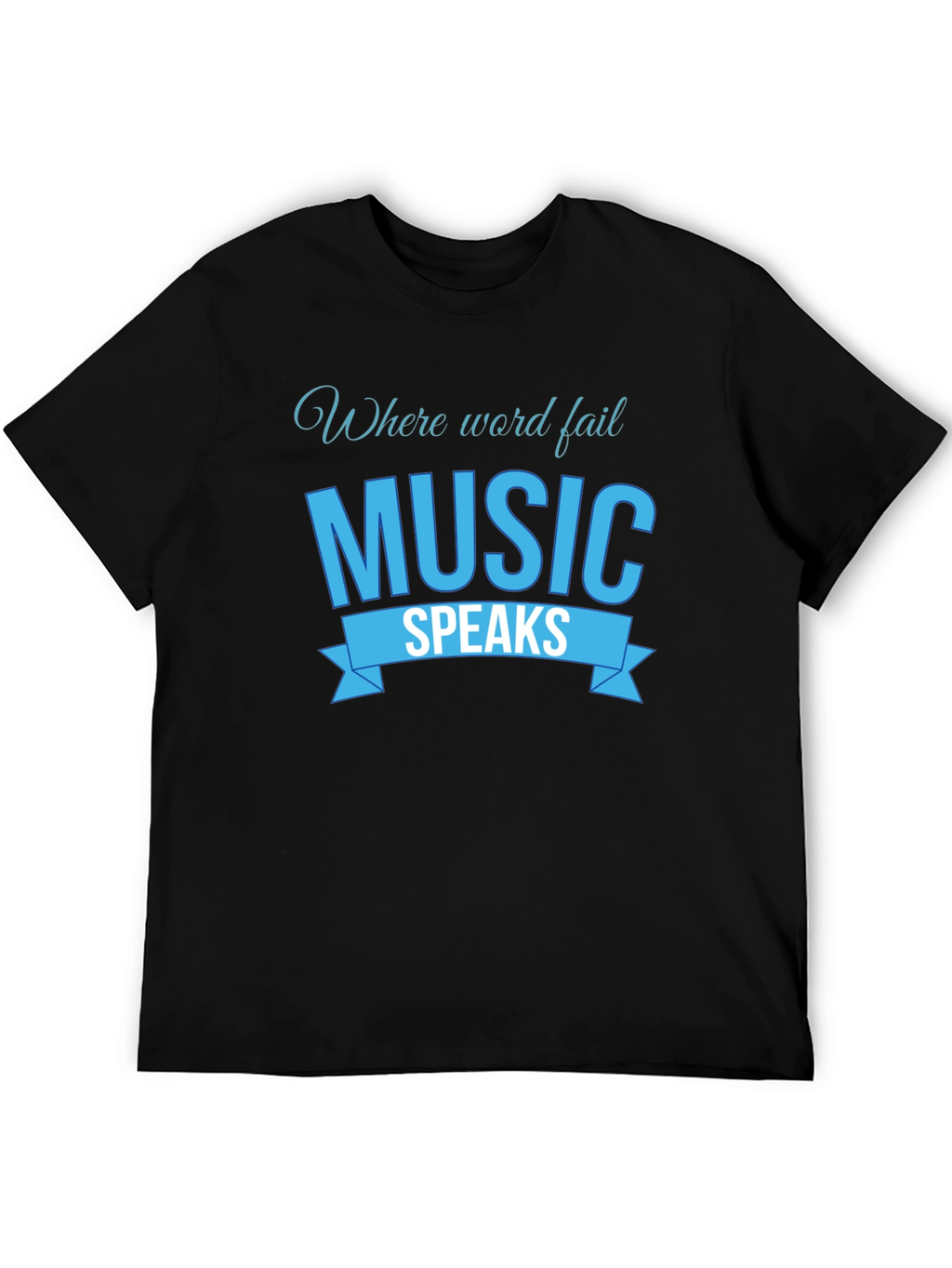 Music Speaks Graphic Tee - Black