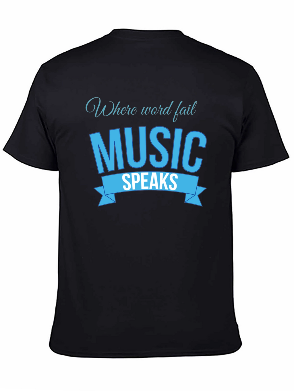 Music Speaks Graphic Tee - Black