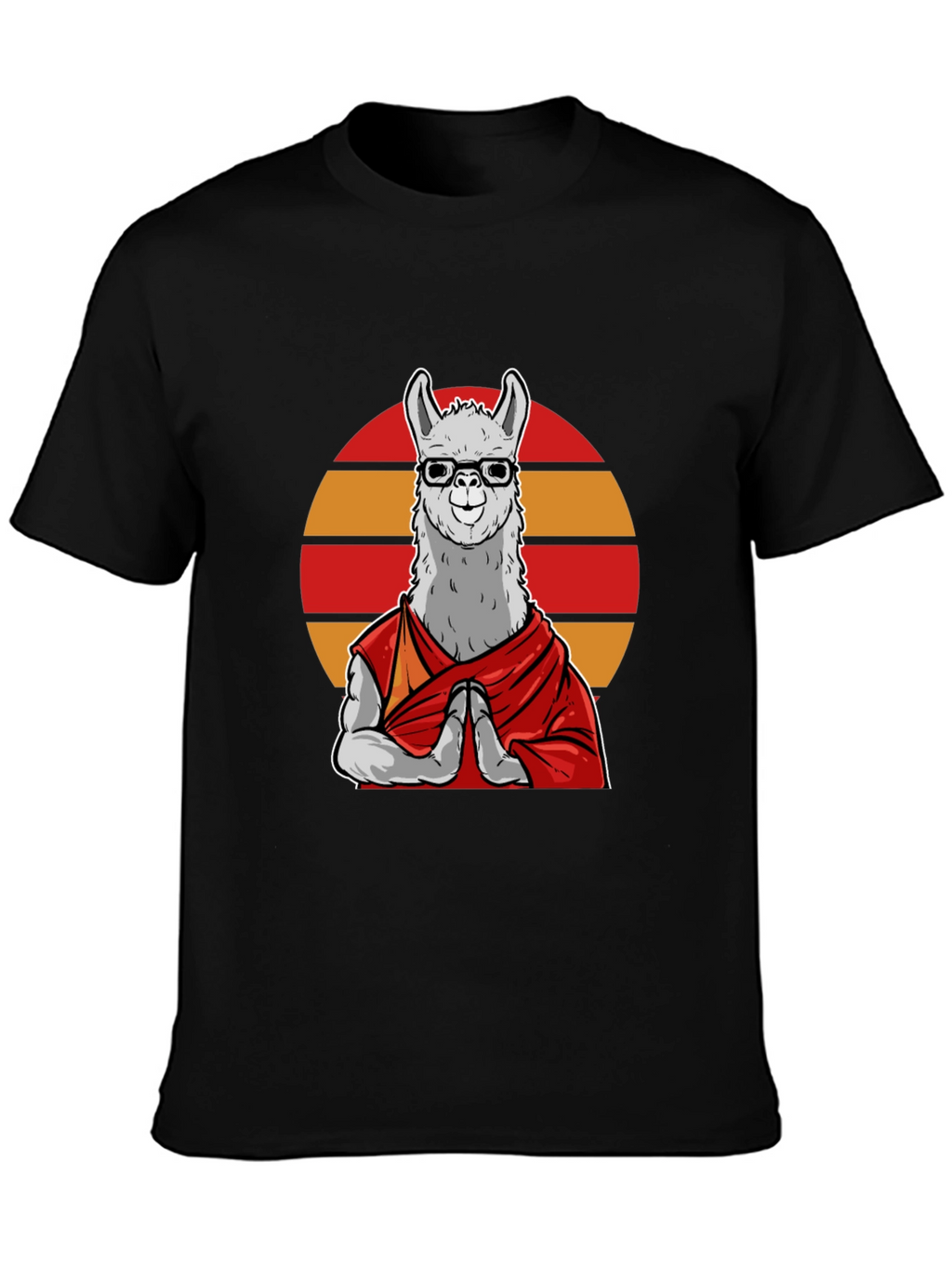 Zen Llama T-Shirt - Meditating Lama in Glasses