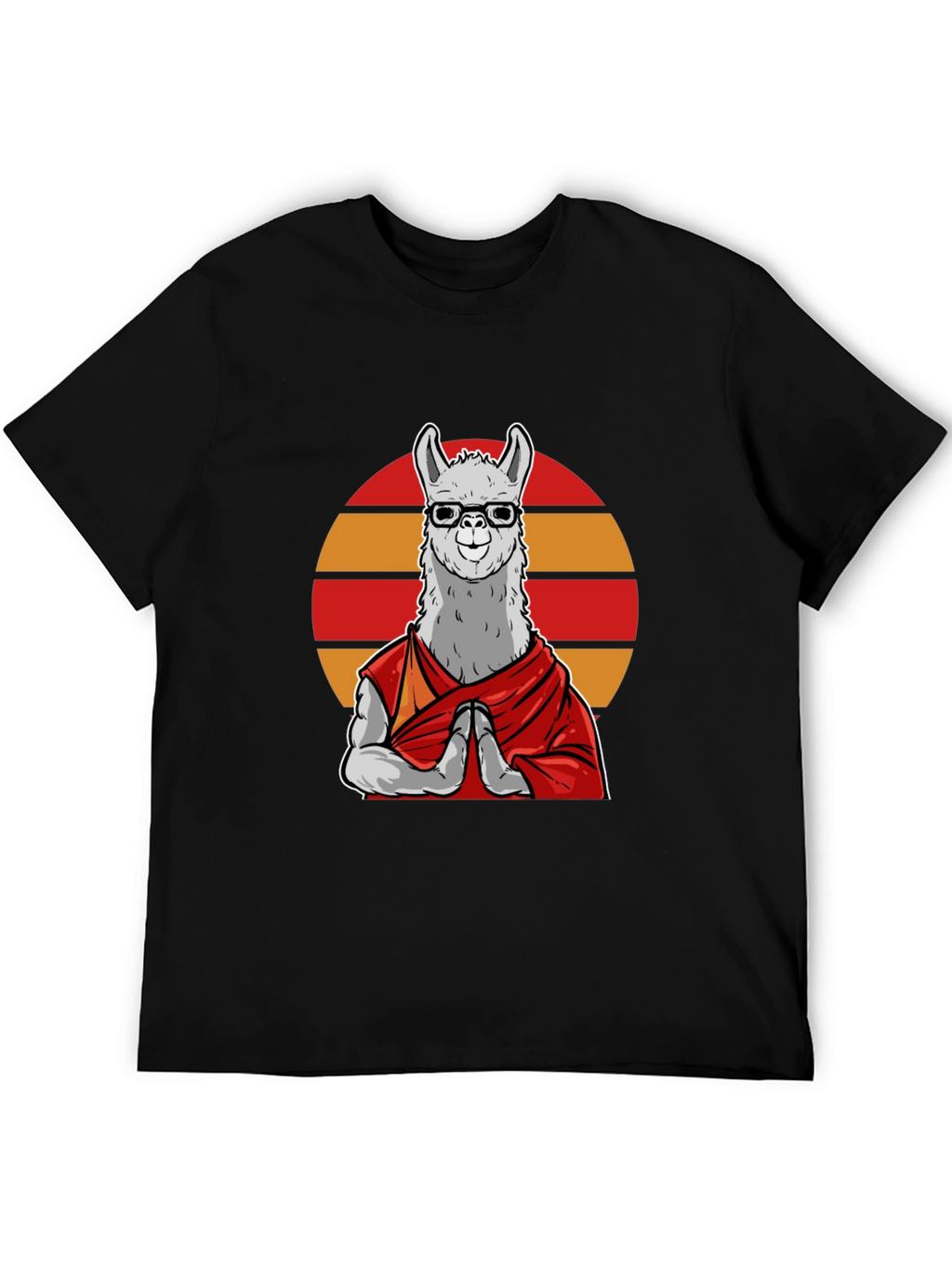 Zen Llama T-Shirt - Meditating Lama in Glasses