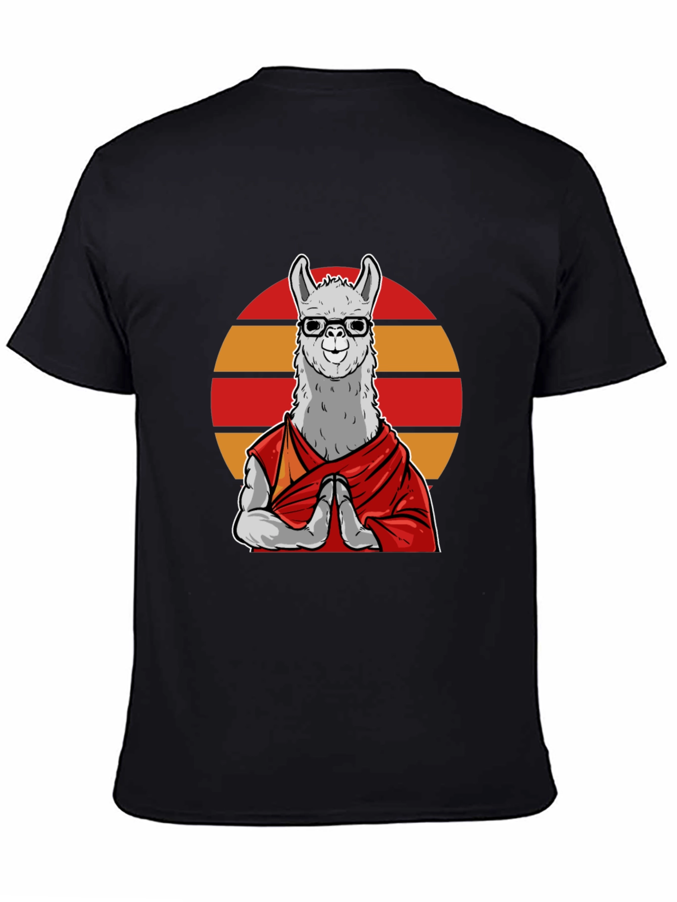 Zen Llama T-Shirt - Meditating Lama in Glasses