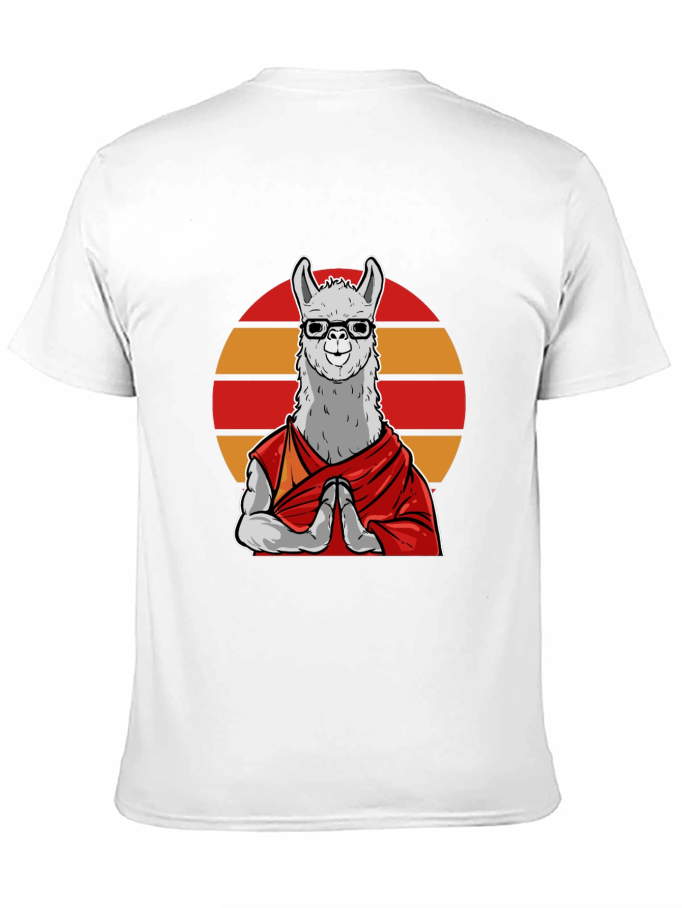 Zen Llama T-Shirt - Meditating Lama in Glasses