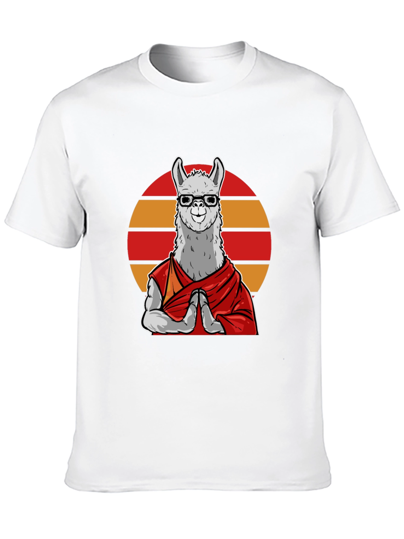 Zen Llama T-Shirt - Meditating Lama in Glasses
