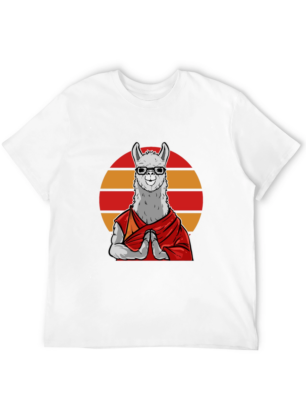 Zen Llama T-Shirt - Meditating Lama in Glasses