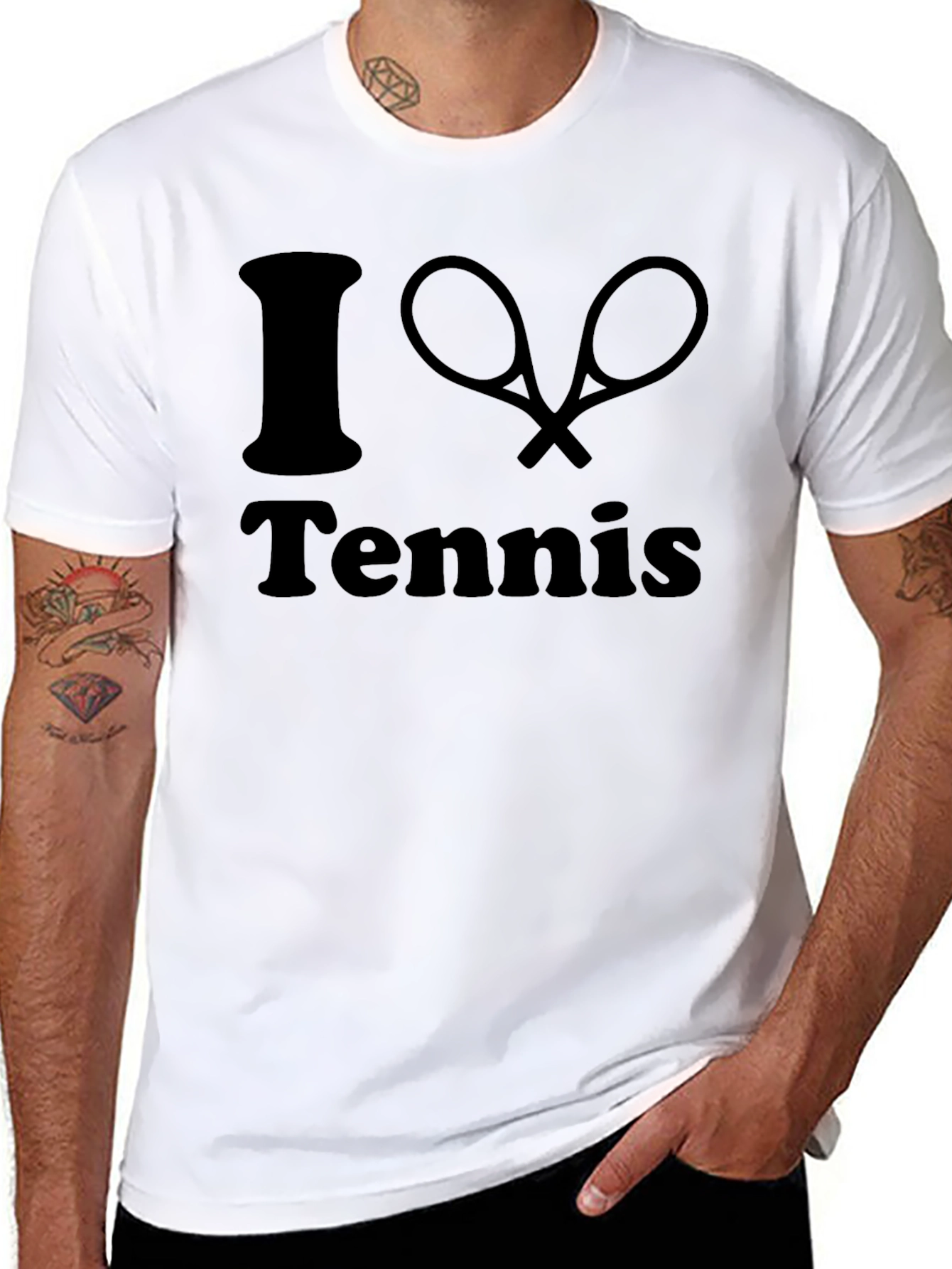 I Love Tennis Graphic T-Shirt