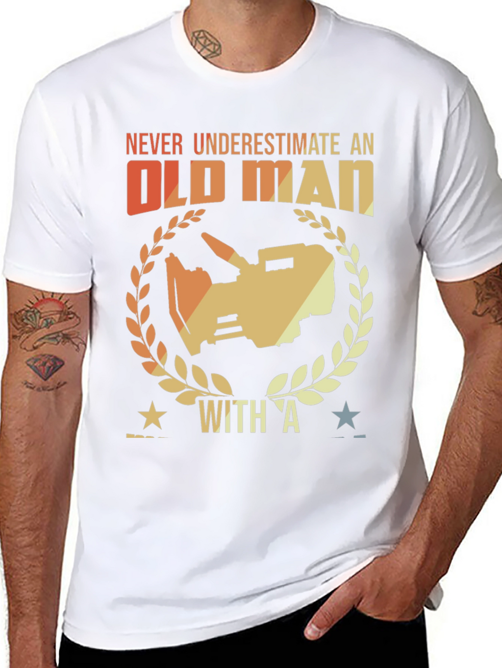 Never Underestimate an Old Man T-Shirt
