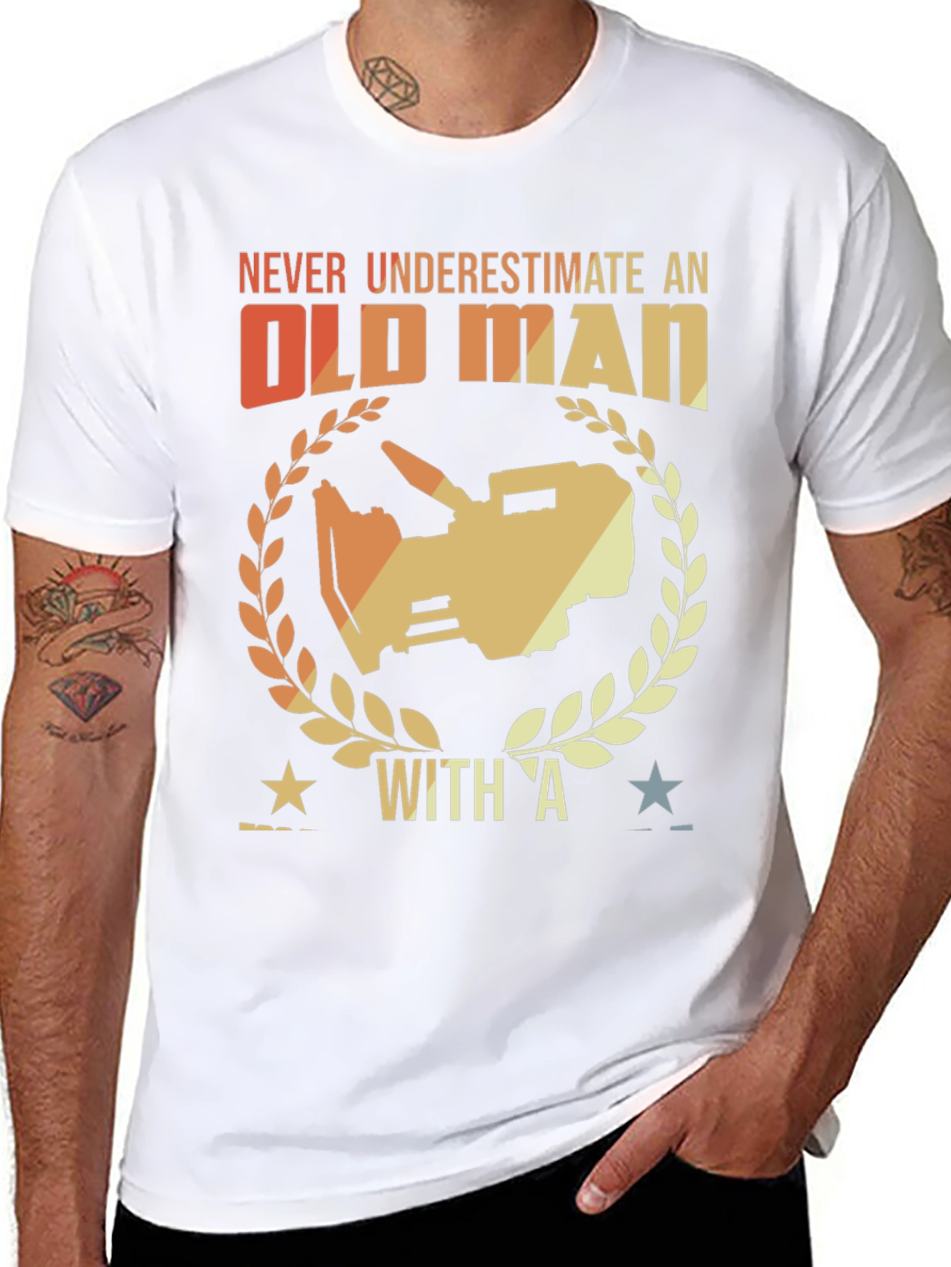 Never Underestimate an Old Man T-Shirt