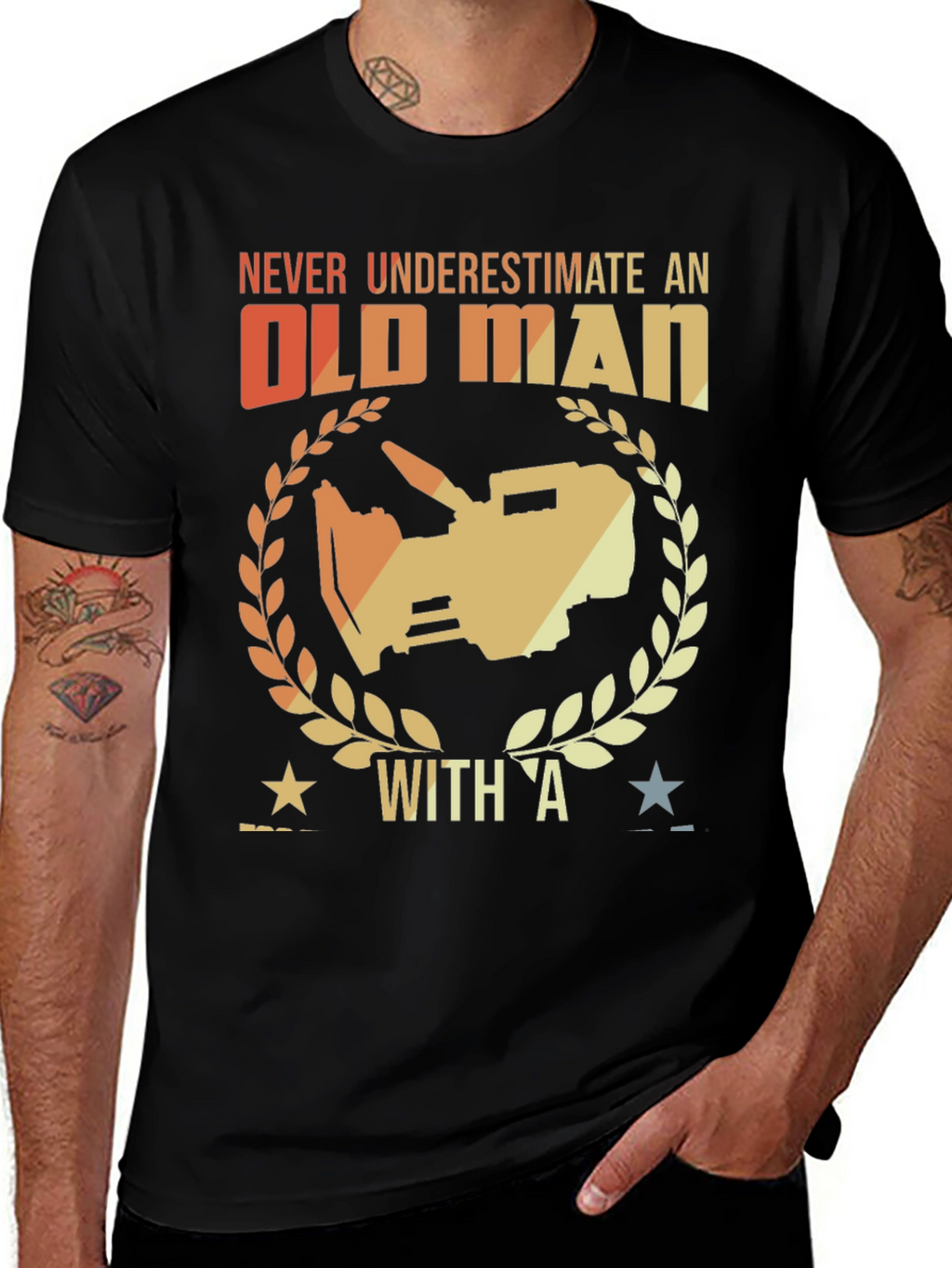 Never Underestimate an Old Man T-Shirt