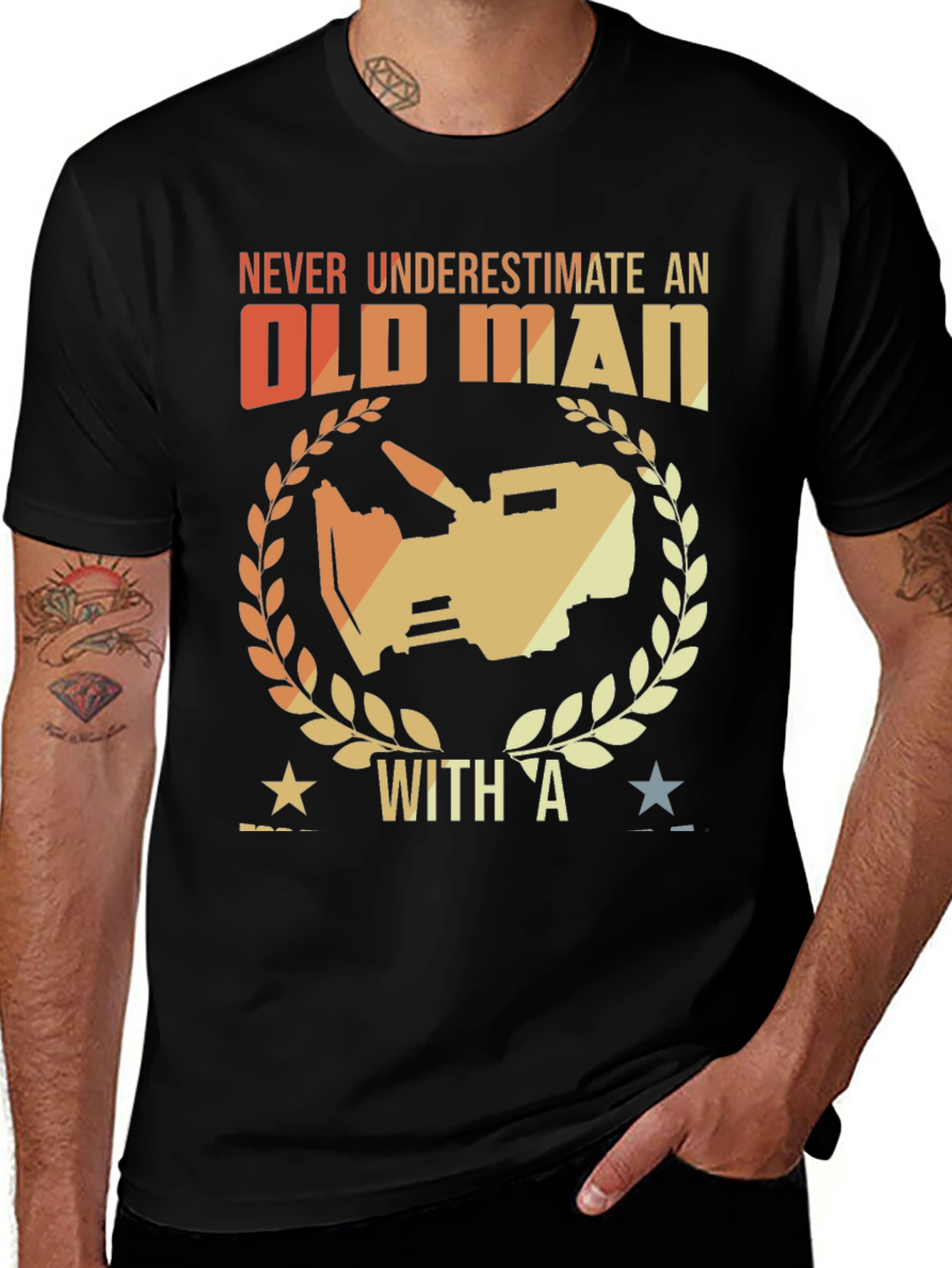 Never Underestimate an Old Man T-Shirt