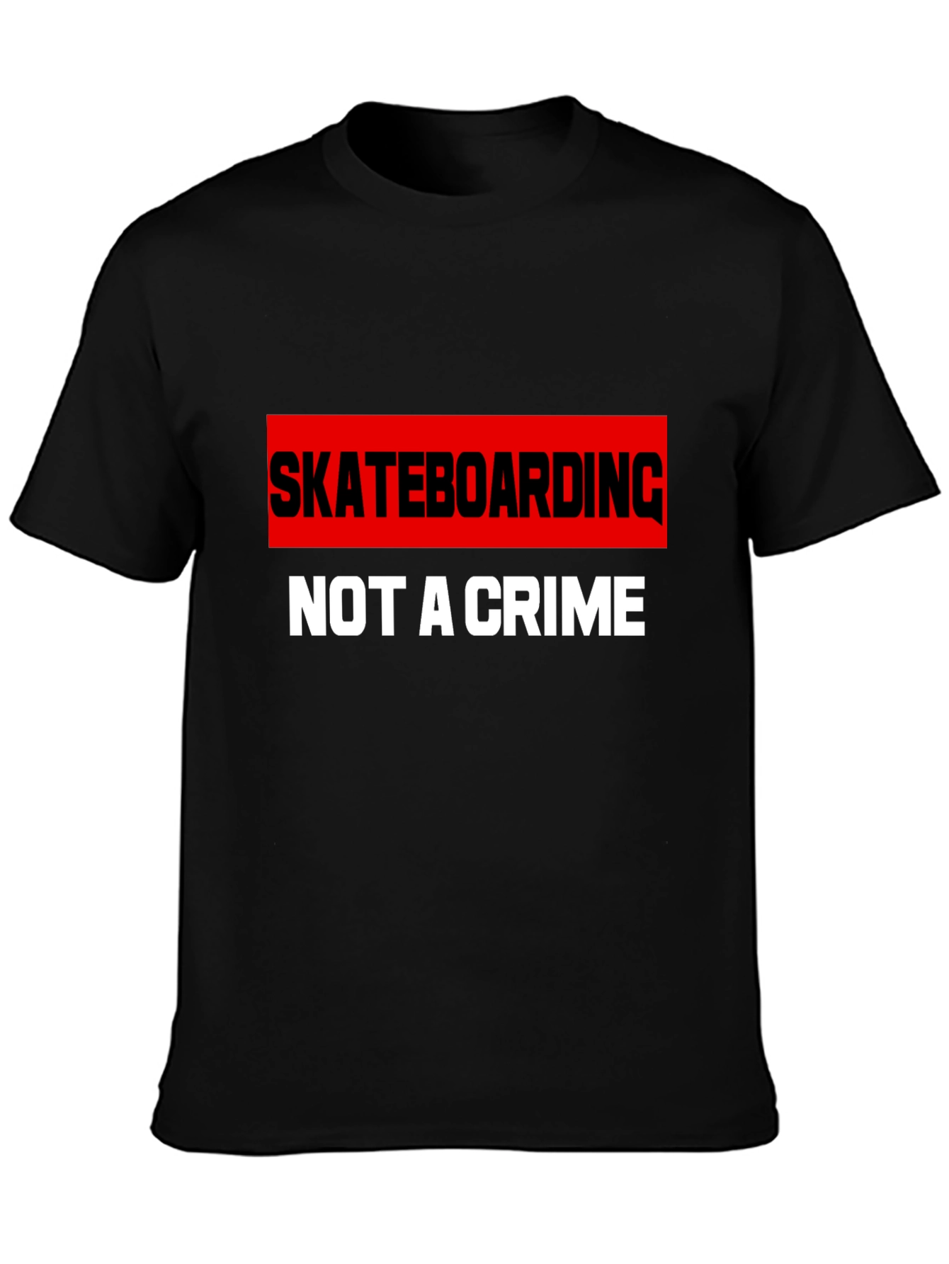 Skateboarding is Not A Crime Graphic T-Shirt