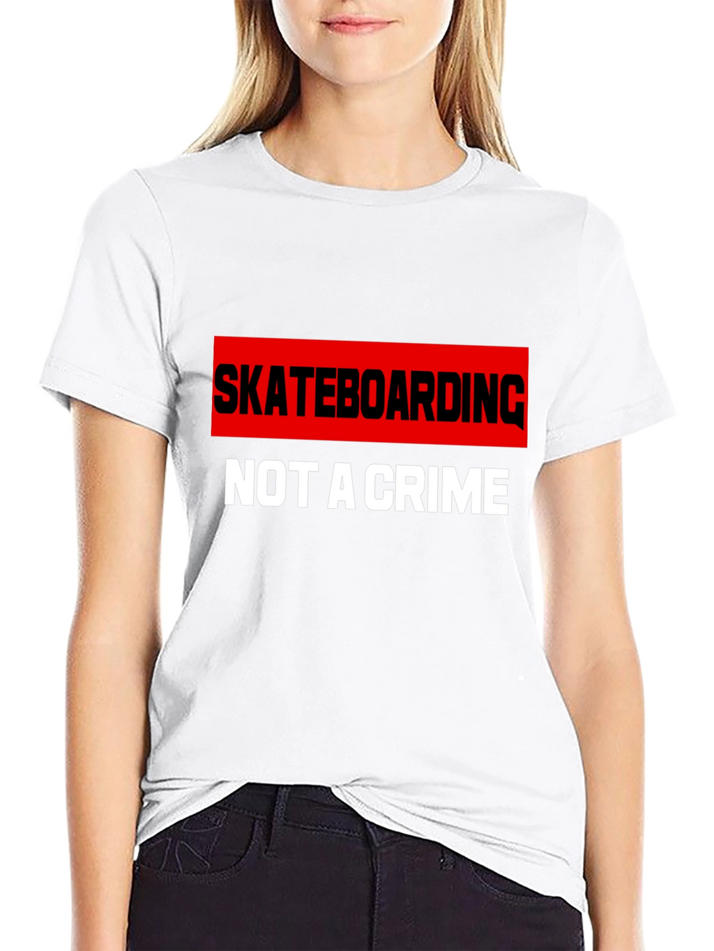 Skateboarding is Not A Crime Graphic T-Shirt