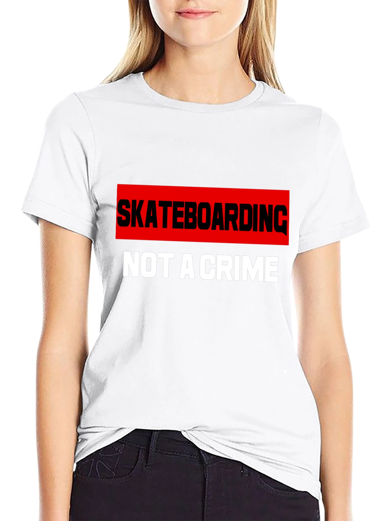 Skateboarding is Not A Crime Graphic T-Shirt