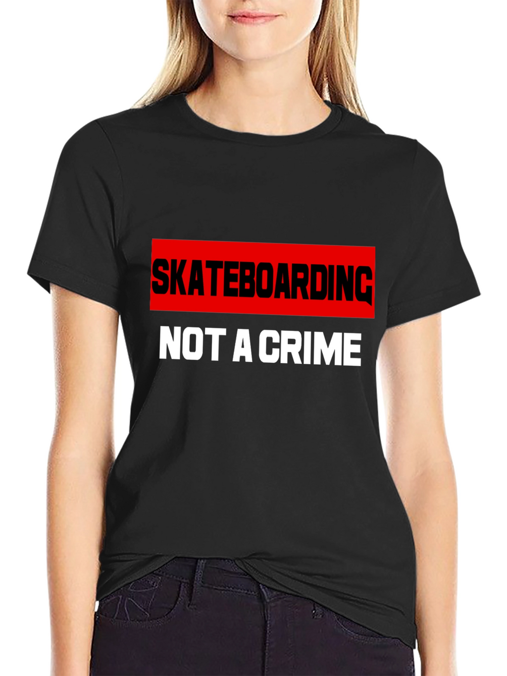 Skateboarding is Not A Crime Graphic T-Shirt