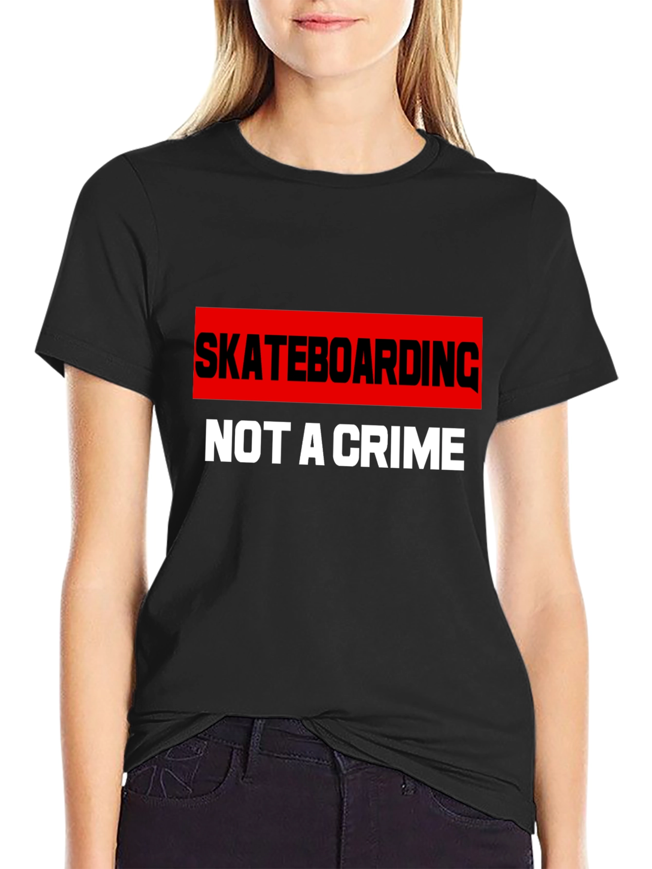Skateboarding is Not A Crime Graphic T-Shirt