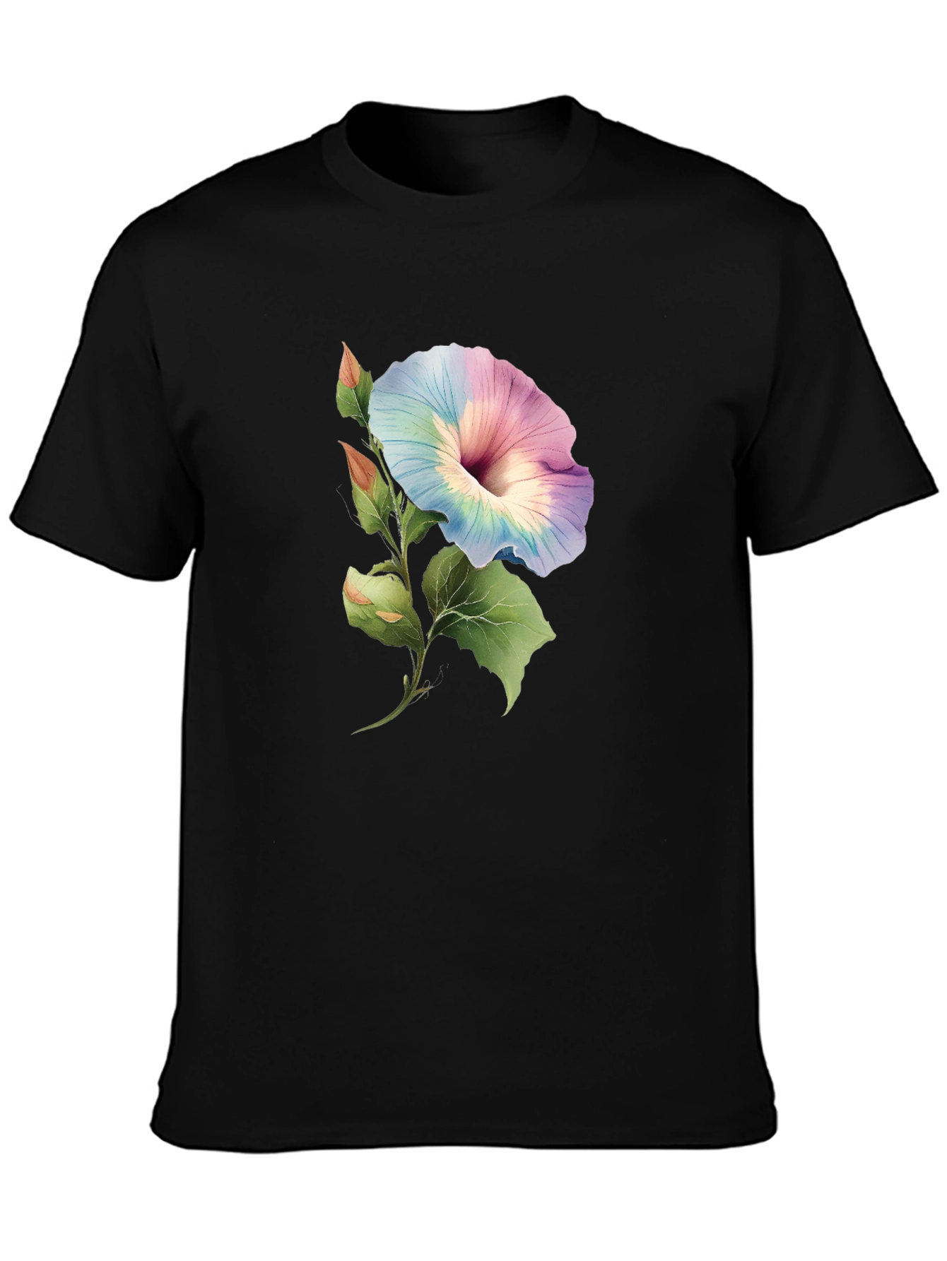 Floral Watercolor Graphic Tee - Modern Botanical Design