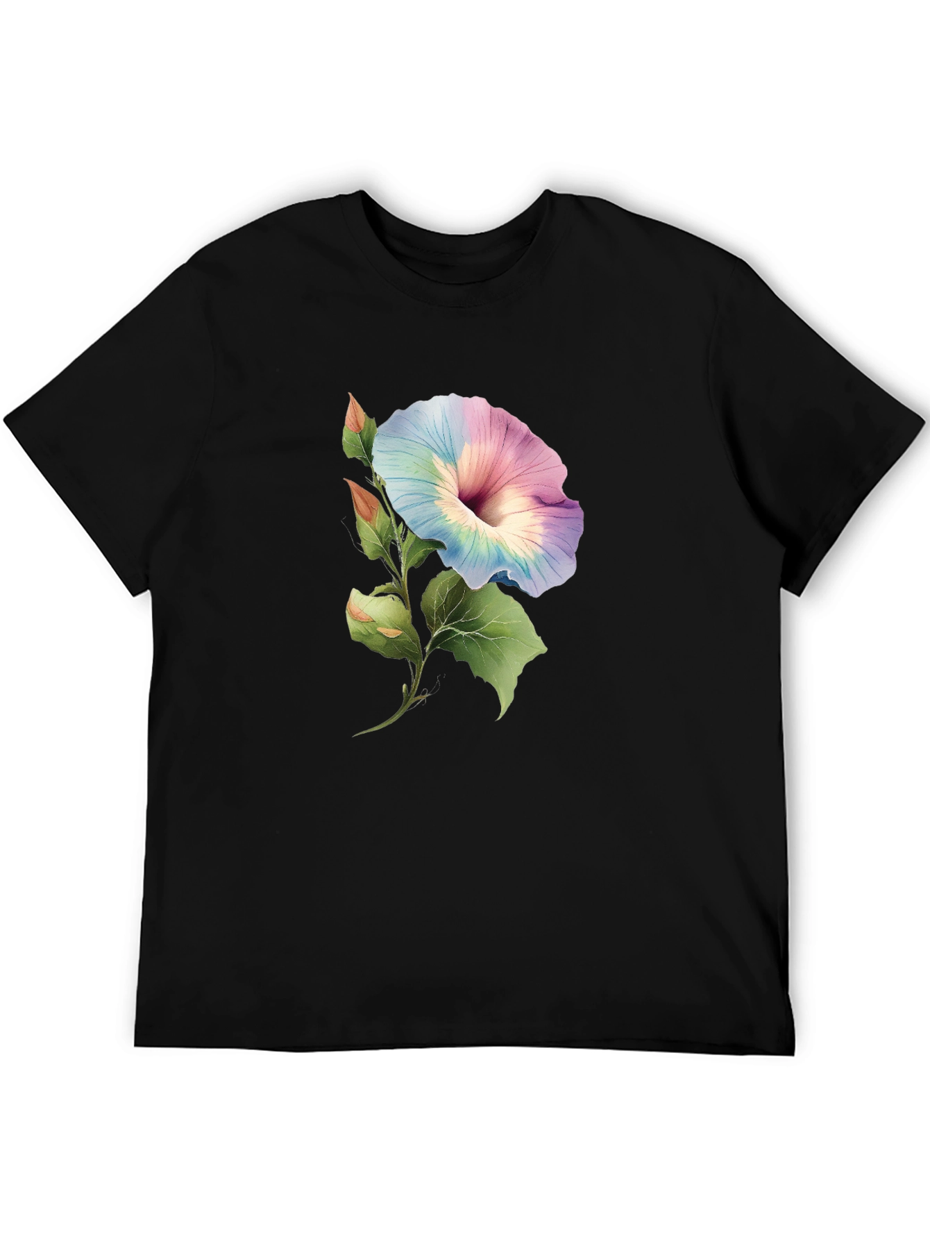 Floral Watercolor Graphic Tee - Modern Botanical Design