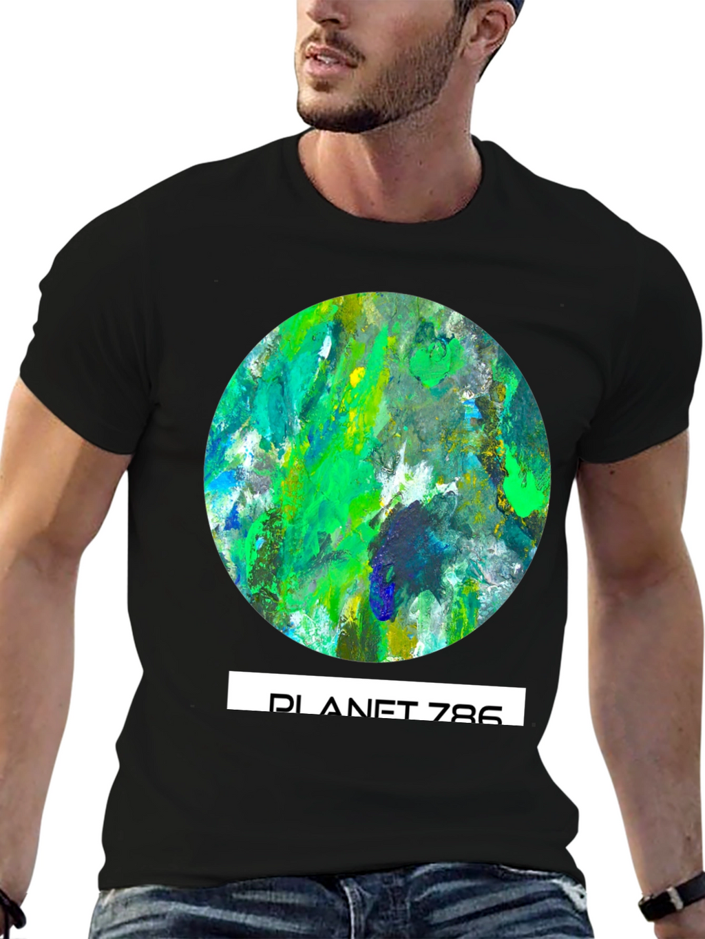 Planet 786 Graphic Tee - Abstract Earth T-Shirt