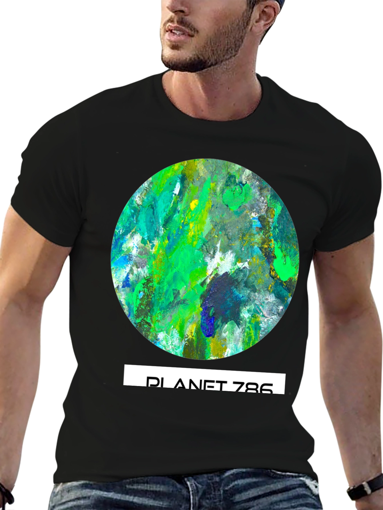 Planet 786 Graphic Tee - Abstract Earth T-Shirt