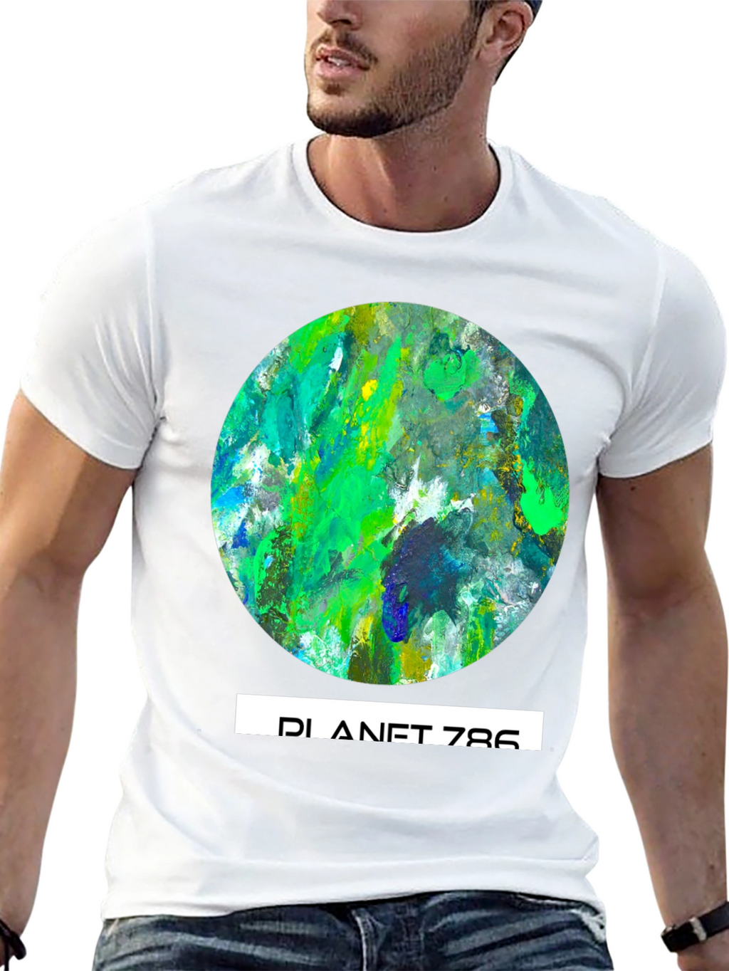 Planet 786 Graphic Tee - Abstract Earth T-Shirt