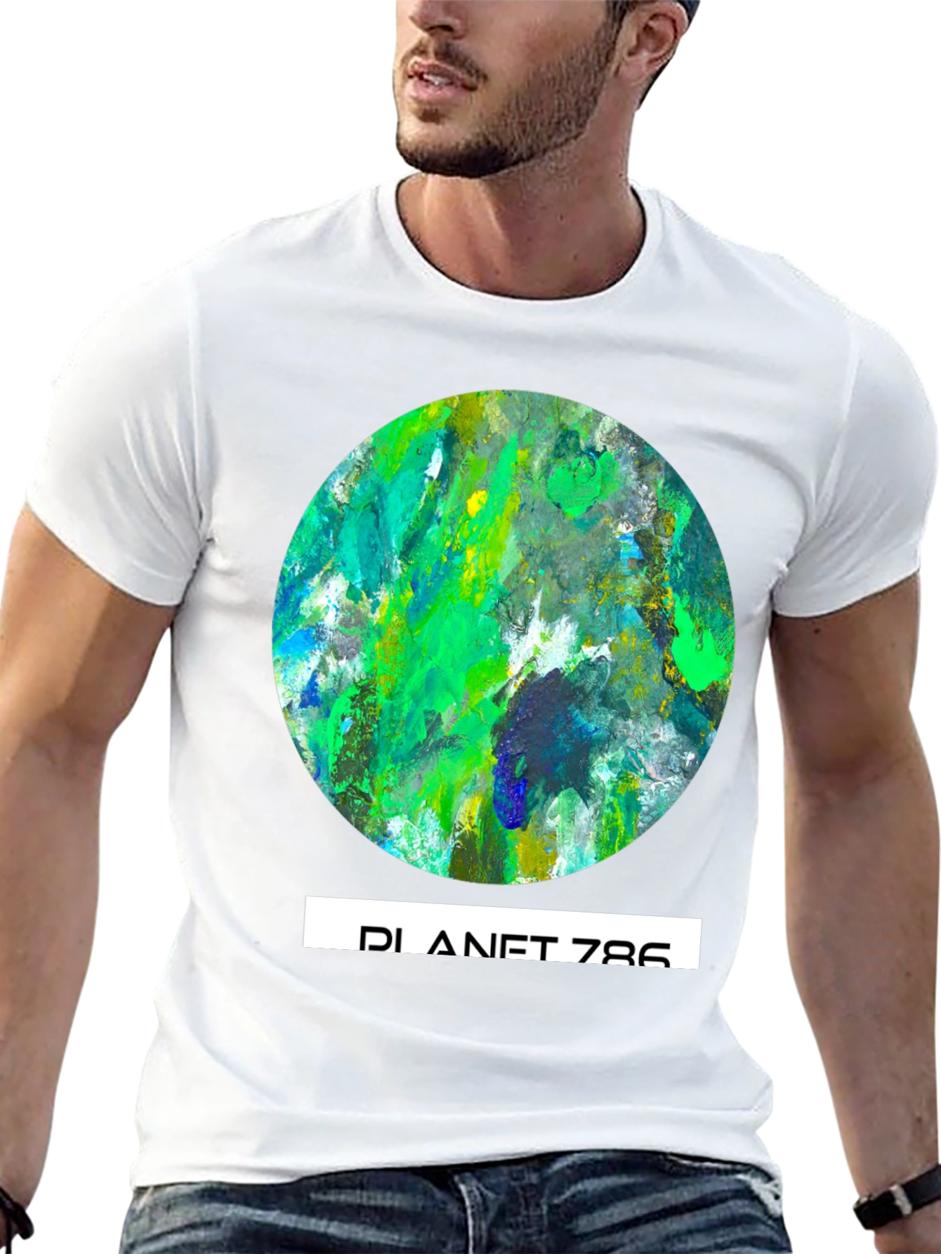 Planet 786 Graphic Tee - Abstract Earth T-Shirt