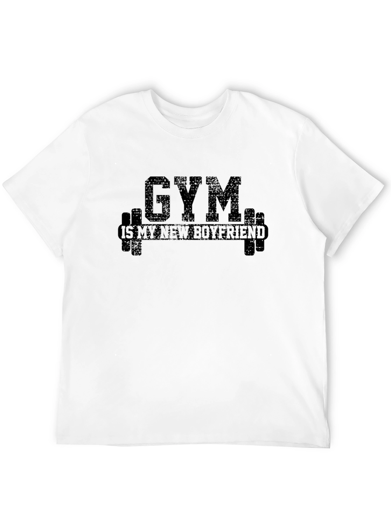 Gym is My New Boyfriend Black Graphic Tee