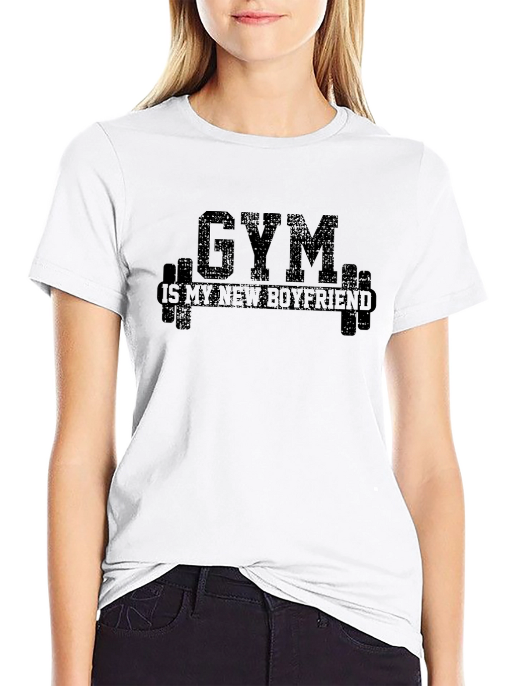 Gym is My New Boyfriend Black Graphic Tee