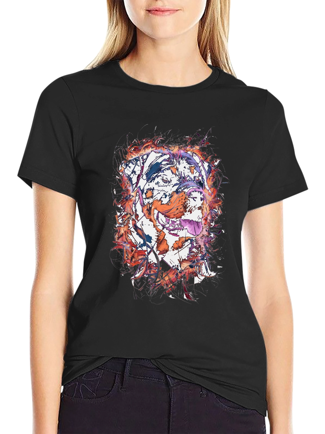 Watercolor Dog Graphic Tee - Artistic Pet Lover Shirt