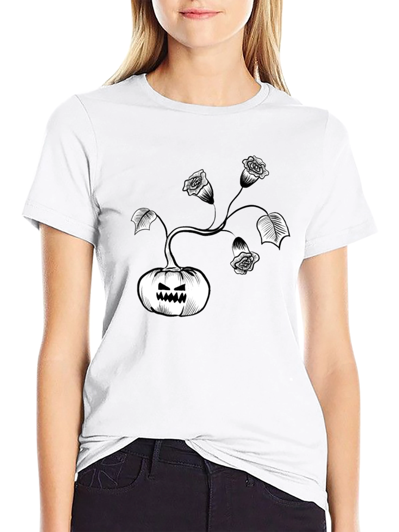 Pumpkin Rose Graphic Tee