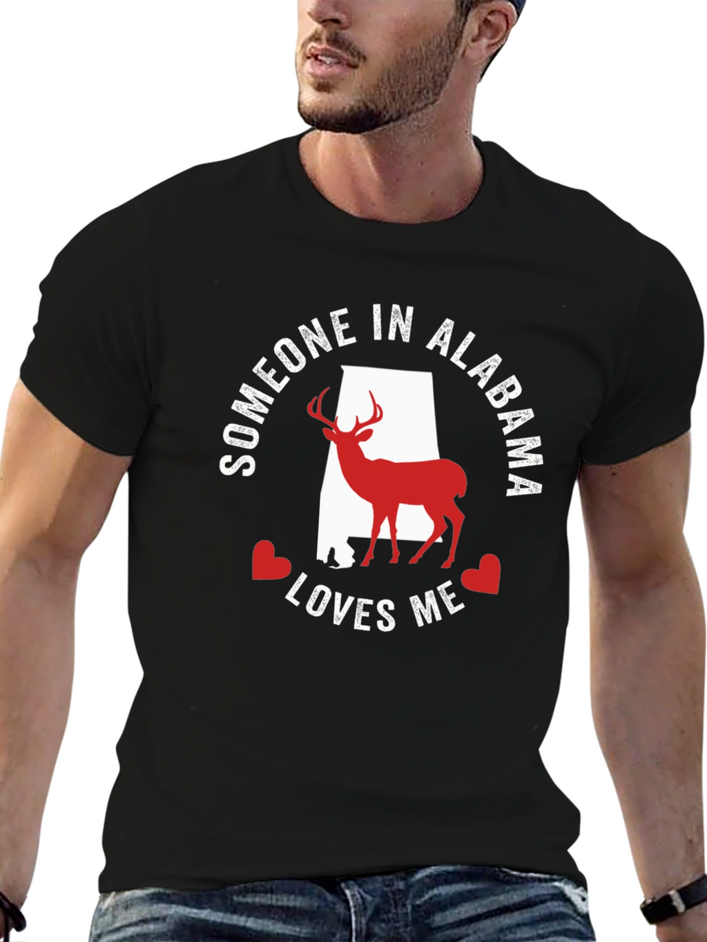 Alabama Loves Me Deer Graphic T-Shirt