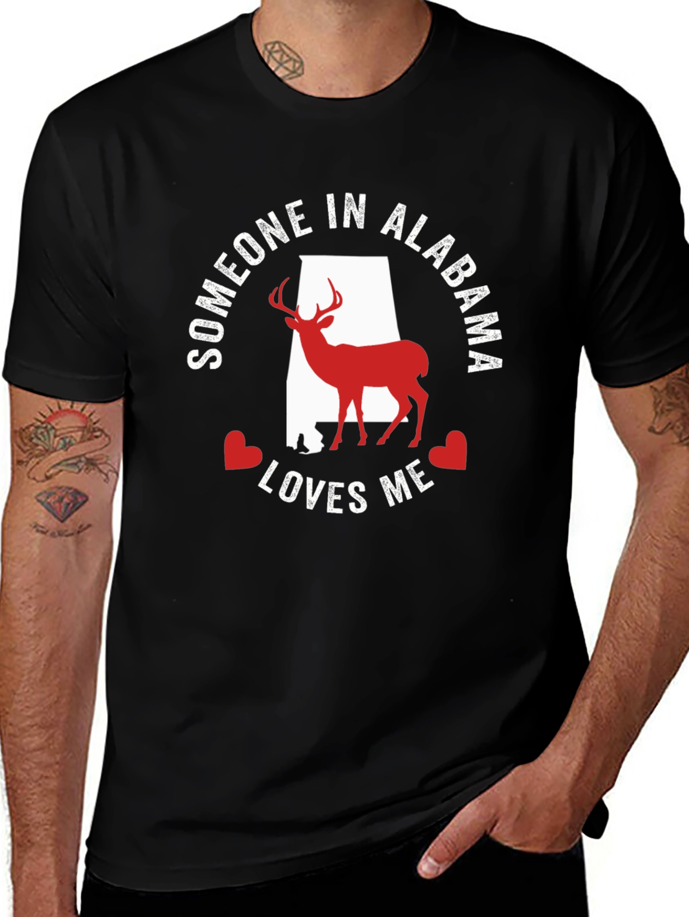Alabama Loves Me Deer Graphic T-Shirt