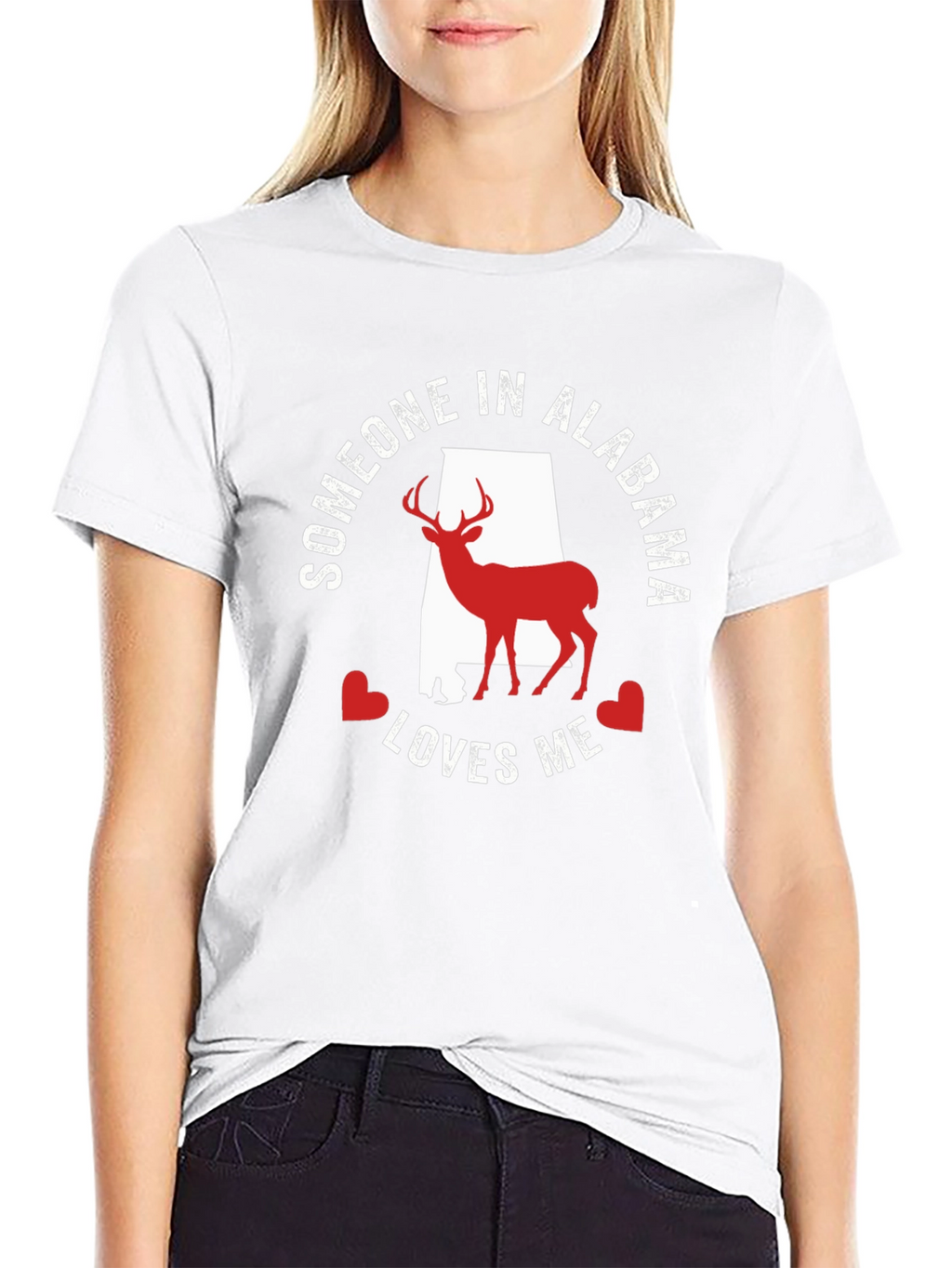 Alabama Loves Me Deer Graphic T-Shirt