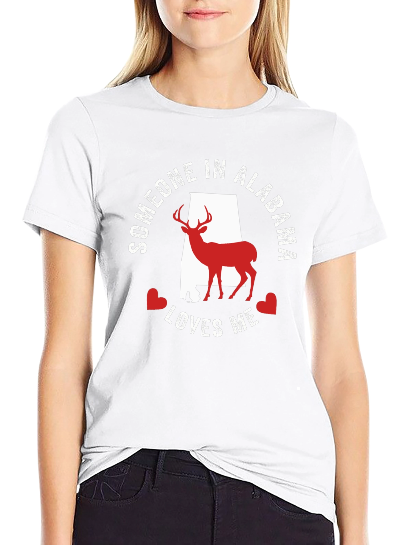Alabama Loves Me Deer Graphic T-Shirt