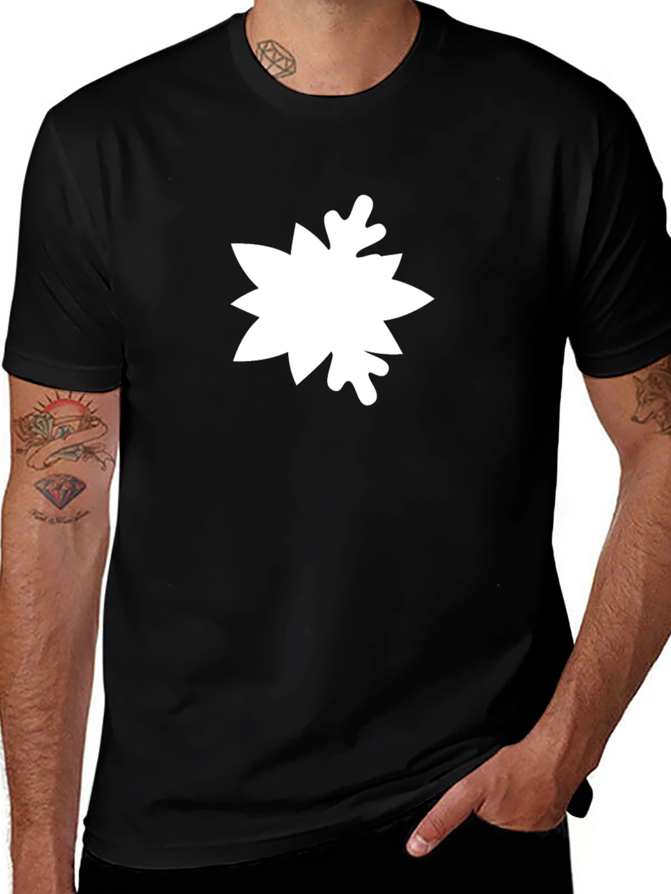 Modern Geometric T-Shirt - Abstract White Design