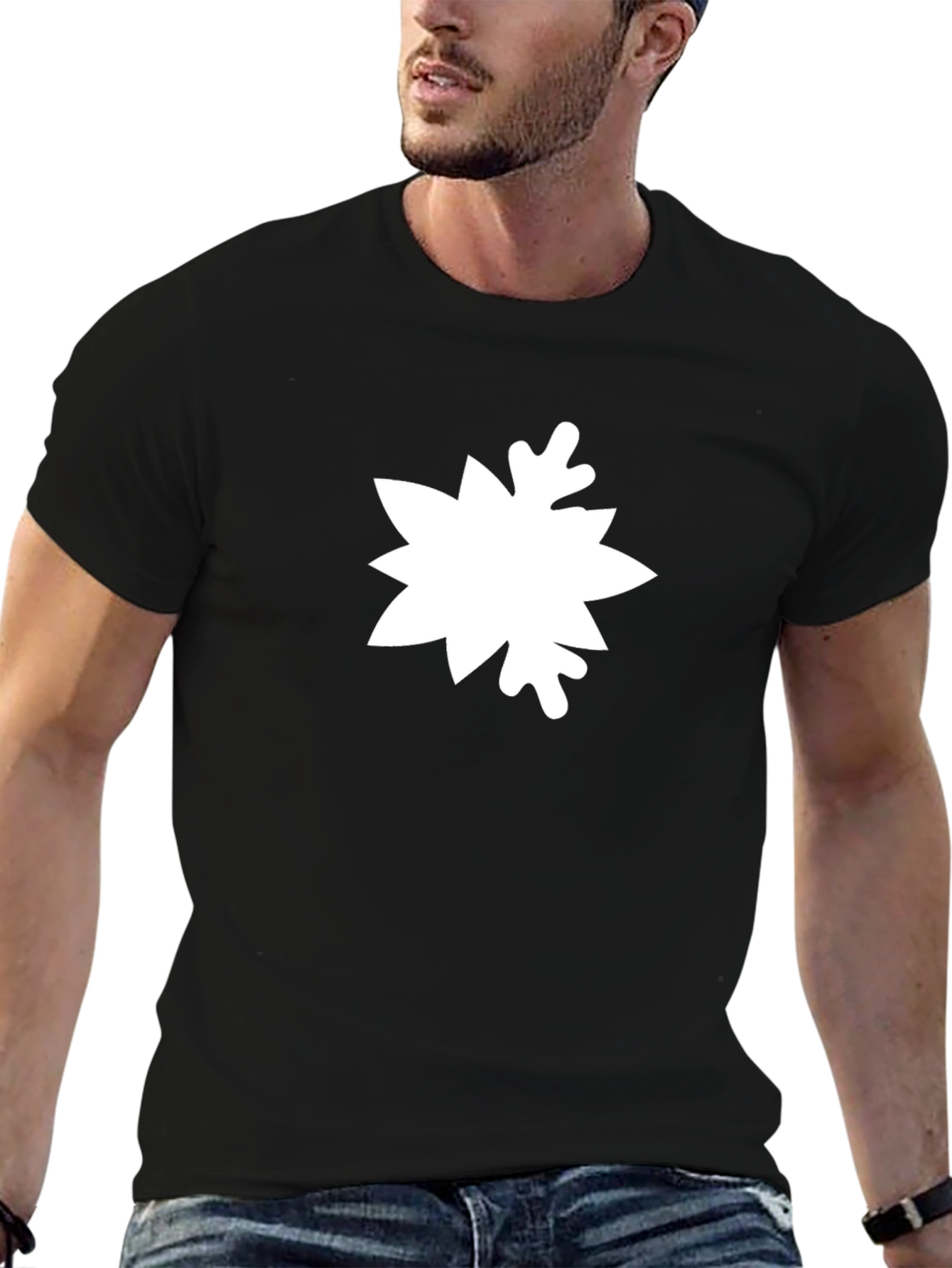 Modern Geometric T-Shirt - Abstract White Design