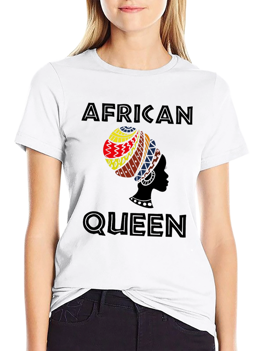 African Queen Graphic Tee - Stylish Black T-Shirt
