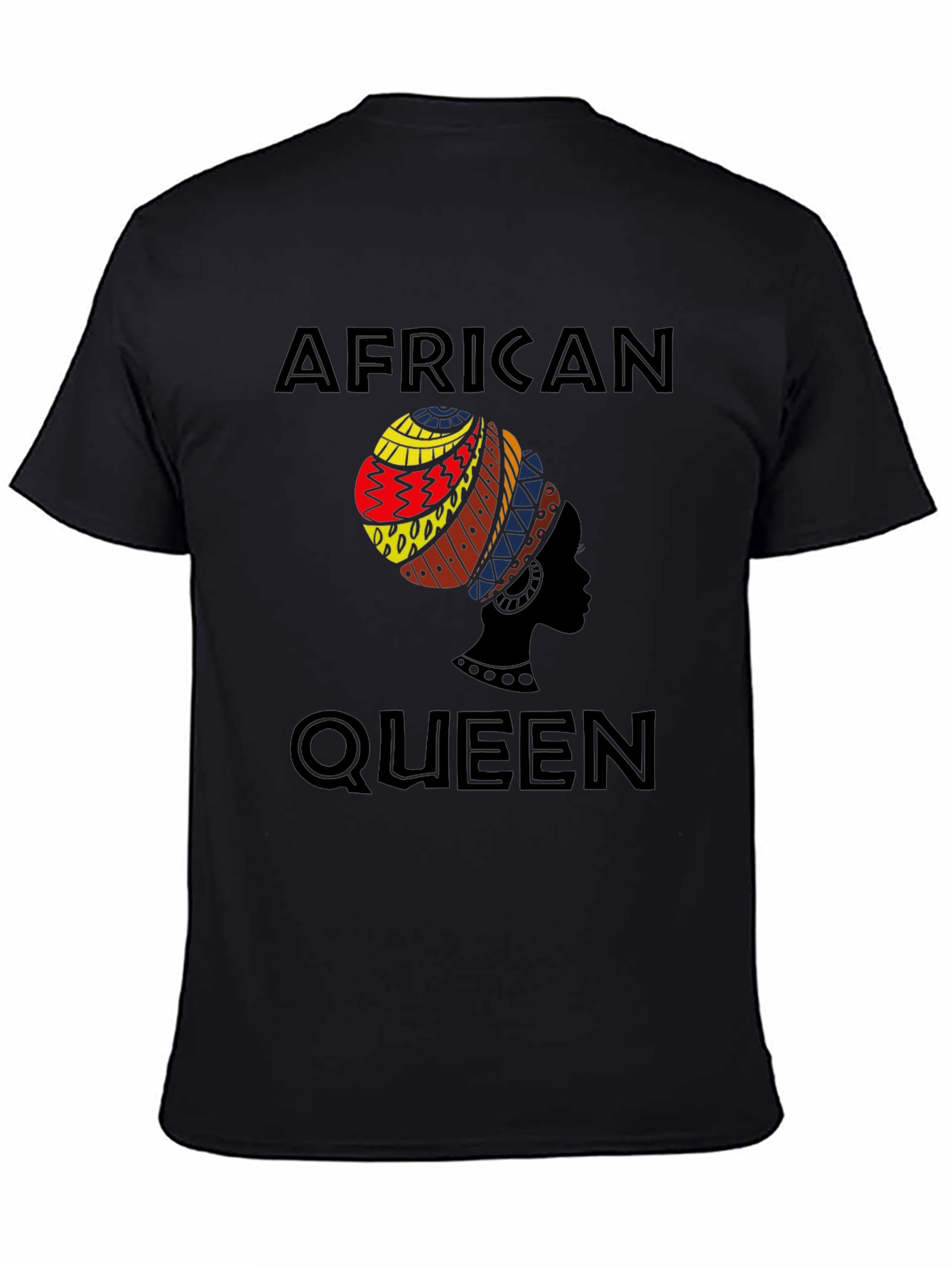 African Queen Graphic Tee - Stylish Black T-Shirt