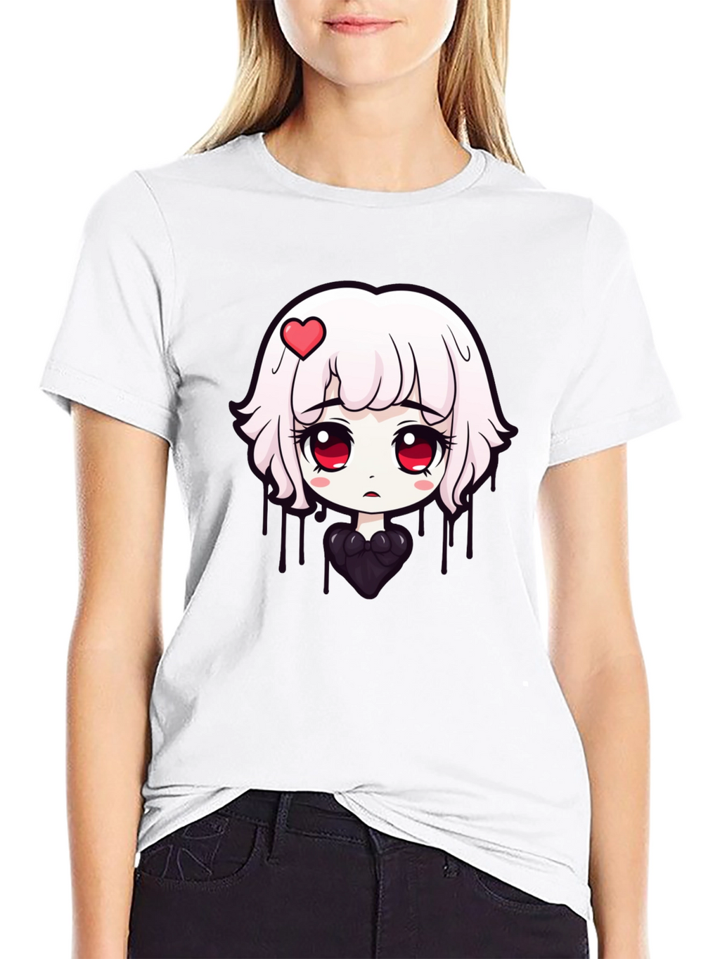 Anime Girl Graphic Tee - Soft Cotton T-Shirt